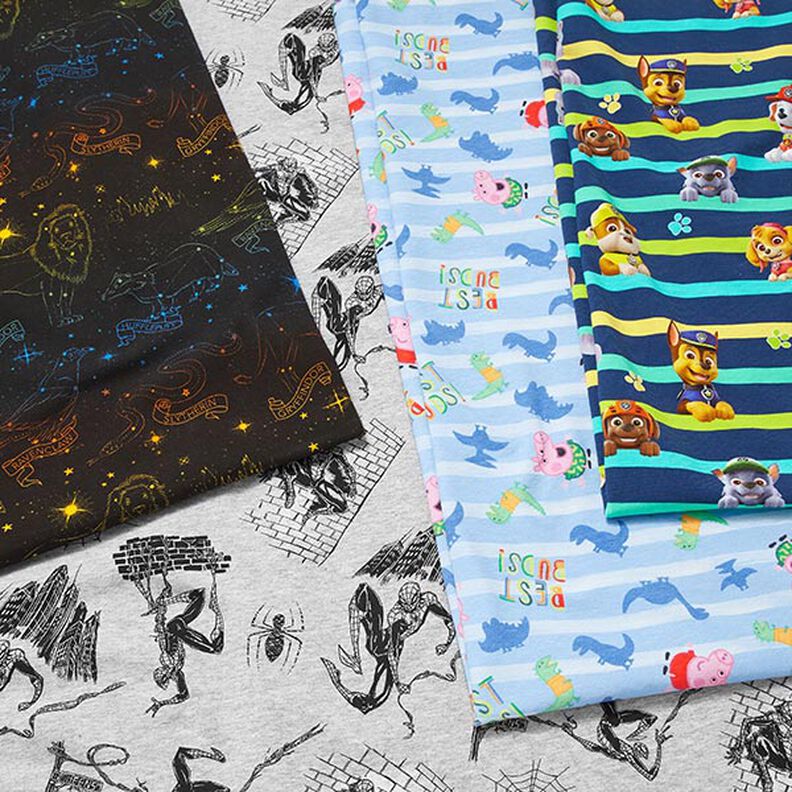 Jersey coton Tissu sous licence Emblèmes constellations Harry Potter | Warner Bros. – noir,  image number 5