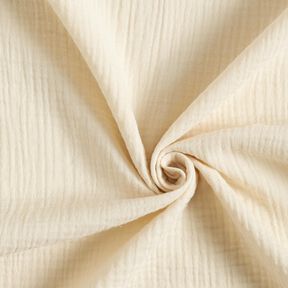 GOTS Tissu mousseline/double froissé écru | Tula – nature, 