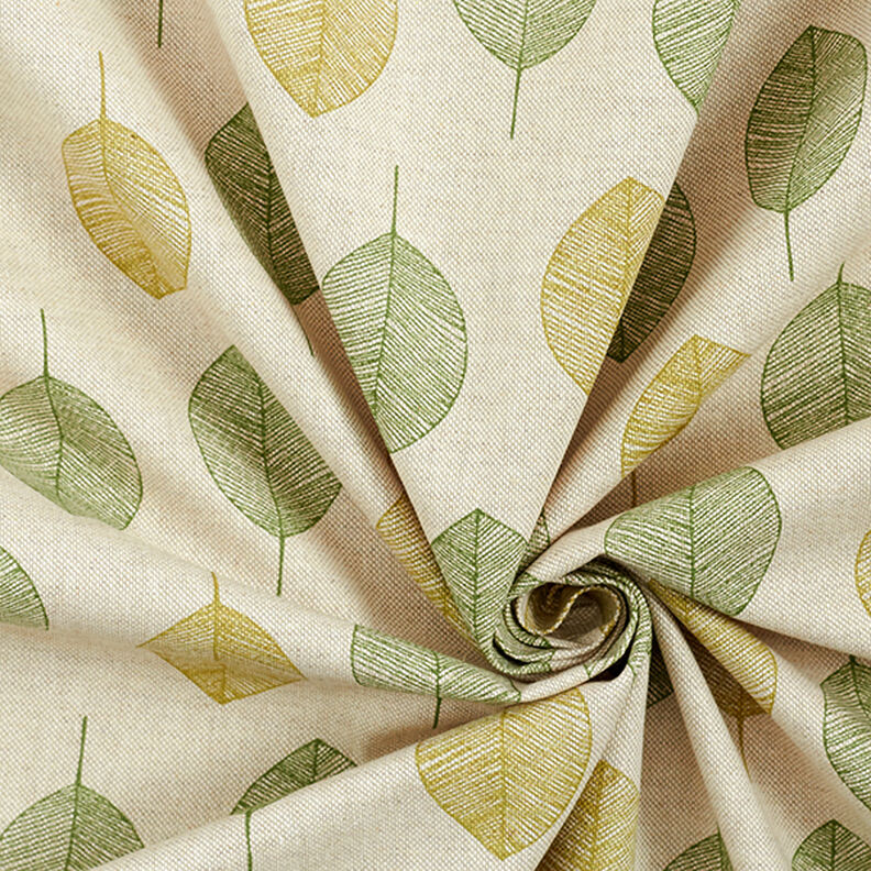 Tissu de décoration Semi-panama Feuilles – nature, image number 3