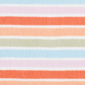 Polaire anti-boulochage rayures colorées – blanc, 