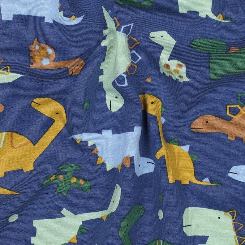 Sweat d’été Dinosaures | Poppy Fabrics – indigo/bleu clair, image number 2