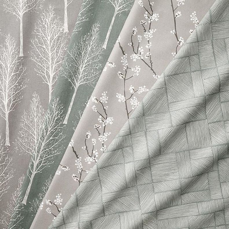 Tissu de décoration Semi-panama Silhouette d’arbre – taupe/nature,  image number 5