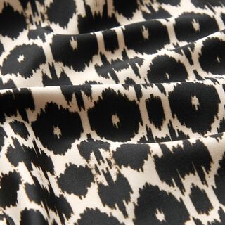 Tissu pour maillot de bain Imprimé léopard abstrait – noir/noix de cajou, 