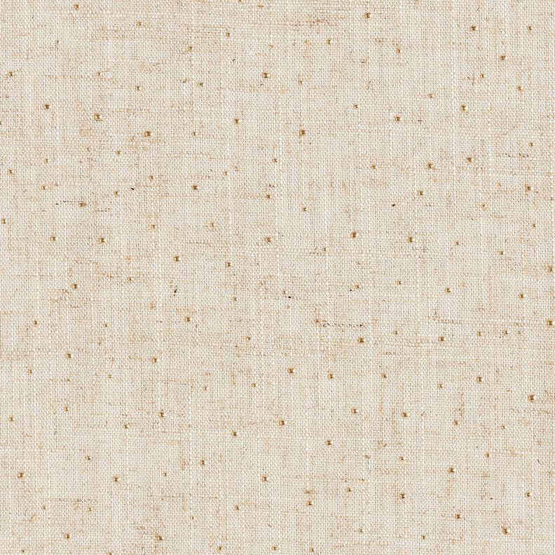 Mélange viscose lin Glitzerpunkte – amande/or métallisé,  image number 1