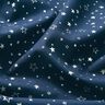 Tissu en coton Popeline Imprimé feuille Étoile de Noël – bleu nuit/argent métallisé,  thumbnail number 2