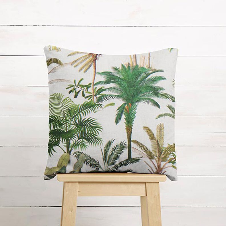 Tissu d’extérieur Canvas palmiers – nature/olive clair,  image number 10