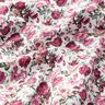 Popeline coton Wildrosen – blanc/mauve,  thumbnail number 2