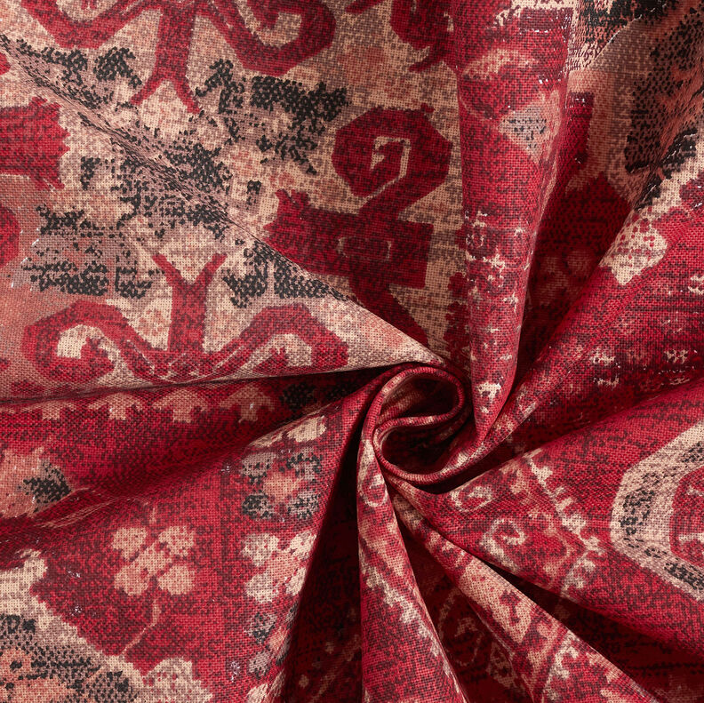 Tissu de décoration Semi-panama Tapis Kilim – carmin,  image number 3