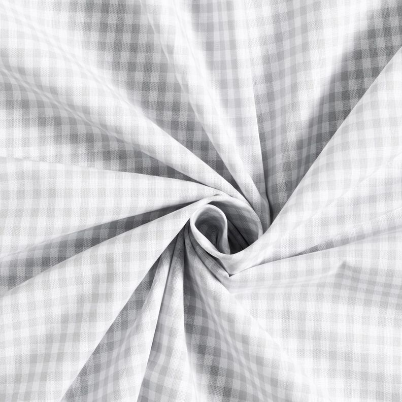 Tissu en coton Popeline Vichy à carreaux – argent,  image number 3