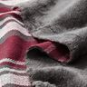 Tissu de manteau à carreaux avec envers fourrure – rouge bordeaux/gris schiste,  thumbnail number 5