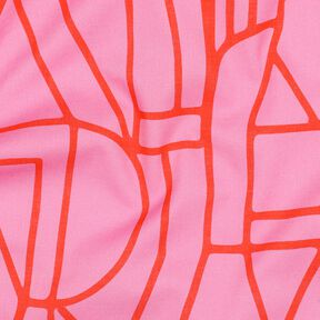 Voile de coton Town | Nerida Hansen – violet pastel/rouge feu, 