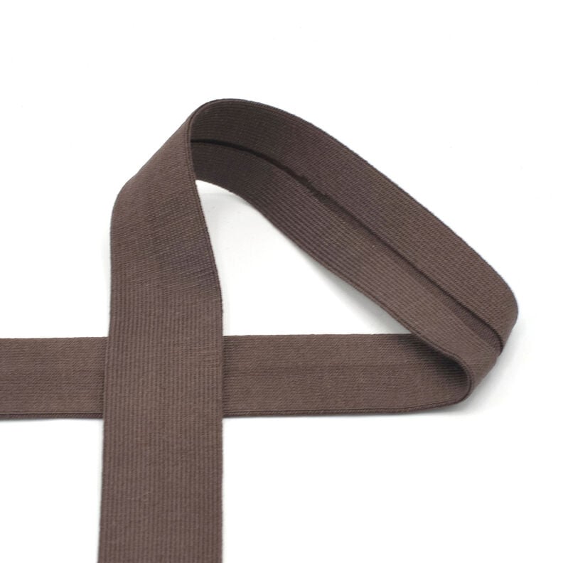 Biais Jersey coton [20 mm] – marron noir,  image number 1