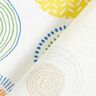 Tissu de décoration Semi-panama cercles peints – blanc/orange,  thumbnail number 4