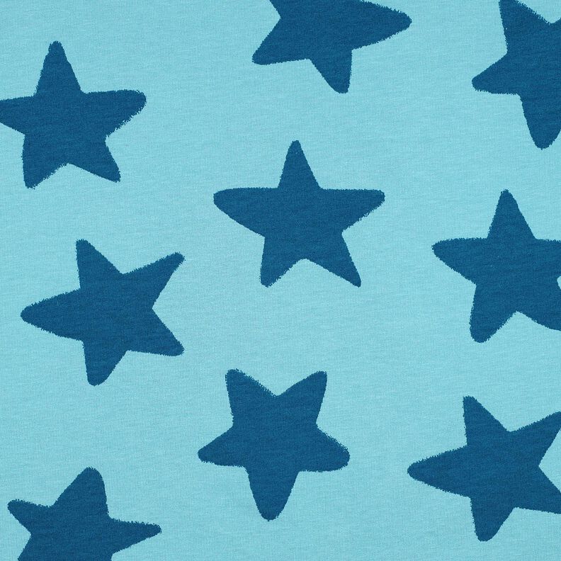 Sweat douillet Étoiles | Poppy Fabrics – bleu brillant/bleu océan, image number 1