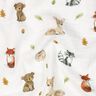 Tissu double gaze de coton Animaux de la forêt Impression numérique | Poppy Fabrics – blanc/terre,  thumbnail number 2