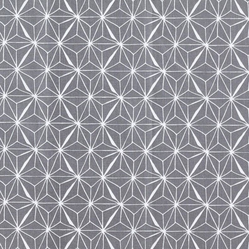 Coton enduit Étoiles graphiques – gris/blanc,  image number 1
