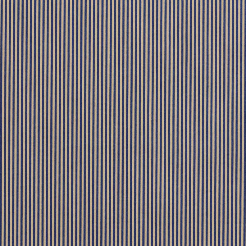 Tissu pour chemise à rayures verticales – bleu marine/beige, image number 1