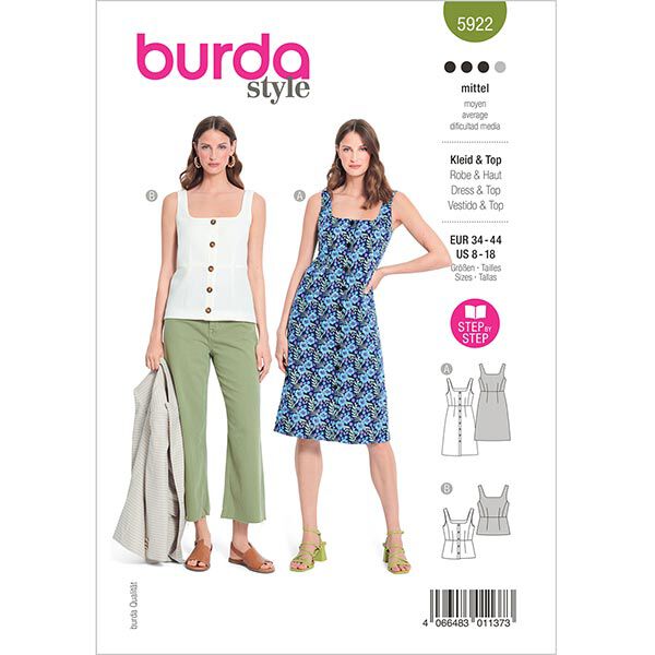 Robe / Débardeur | Burda 5922 | 34-44, image number 1
