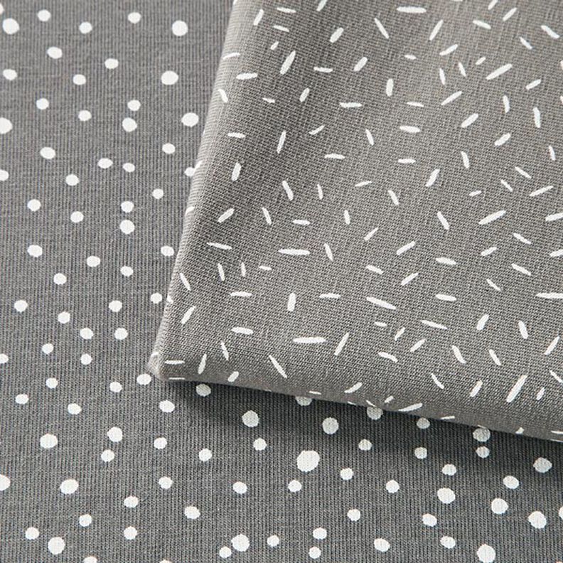 Jersey de coton Pois irréguliers – gris,  image number 6