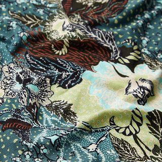 Jersey viscose Collage forêt – vert, 