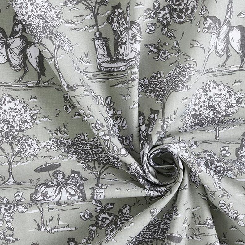 Tissu en coton Cretonne Visite du parc – roseau,  image number 3