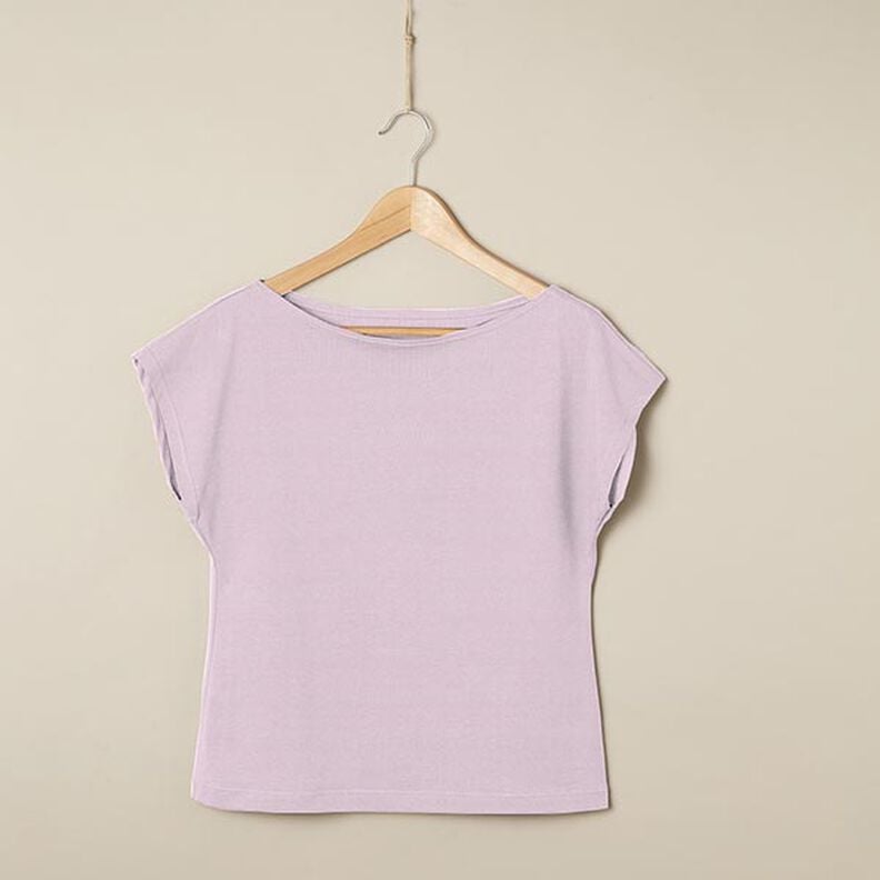 Jersey coton Medium Uni – vieux rose,  image number 6