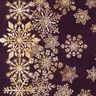 French Terry Sweat d’été Fleurs de givre Tissu bordure | Glitzerpüppi – aubergine/or ancien,  thumbnail number 5