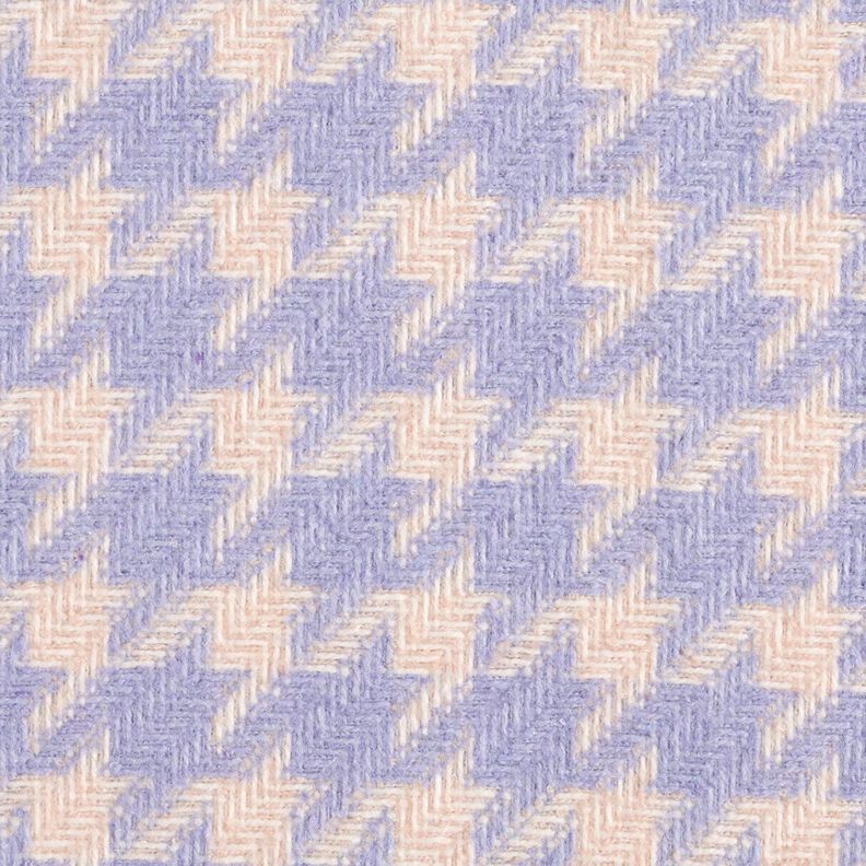 Tissu pour manteau pied-de-poule grossièrement tissé – beige/mauve,  image number 1