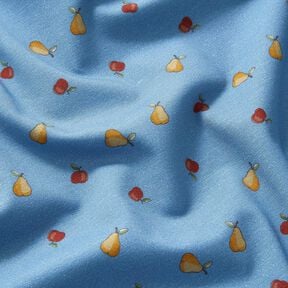 Jersey coton Pommes et poires – bleu jean, 