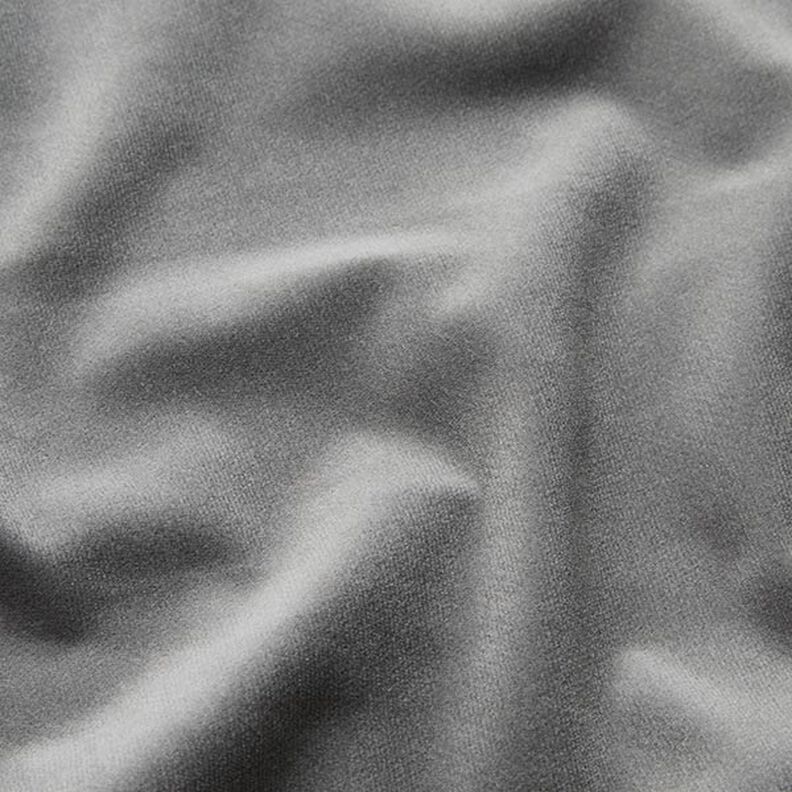 Velours stretch Velours côtelé fin uni – gris, image number 2