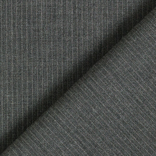 Tissu stretch en laine vierge mélangée Fines rayures – anthracite,  image number 3