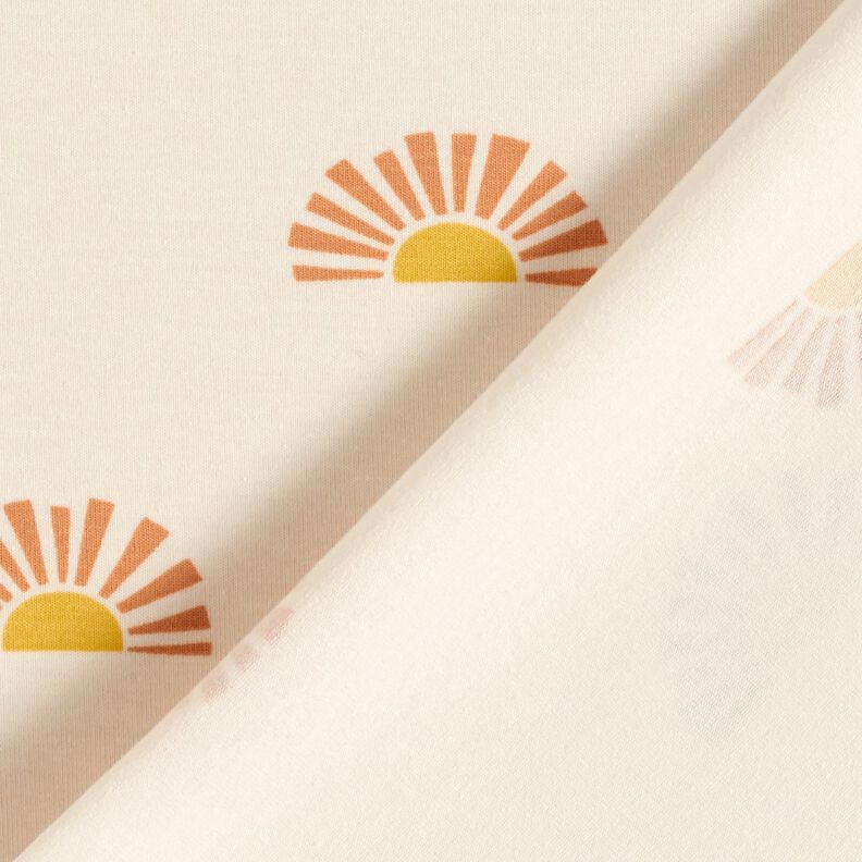 Jersey coton Lever du soleil Impression numérique – crème,  image number 4