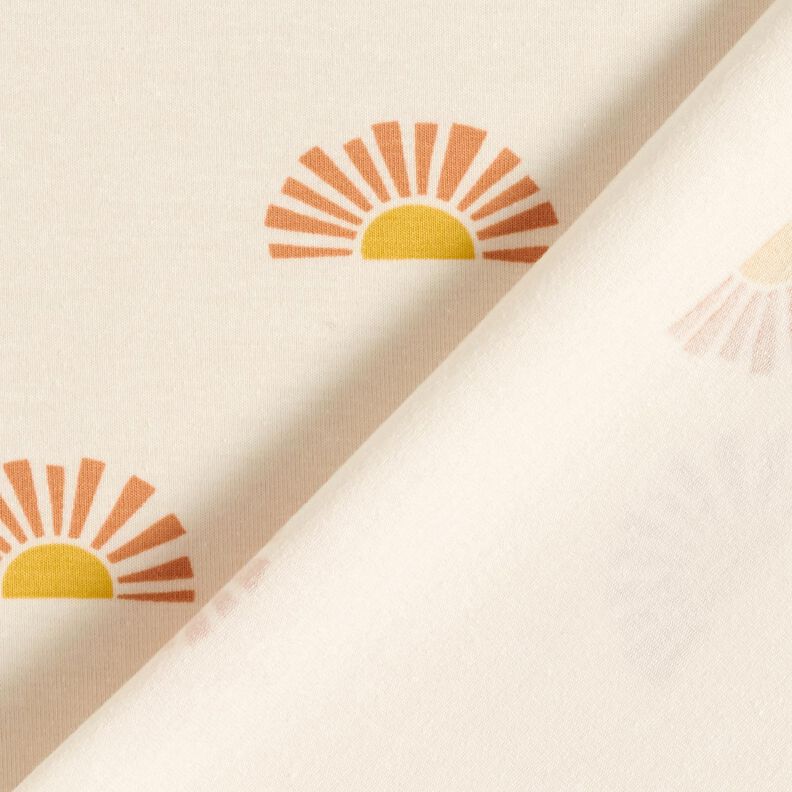 Jersey coton Lever du soleil Impression numérique – crème, image number 4
