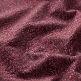 GOTS French Terry aspect jean | by Poppy – rouge bordeaux, 