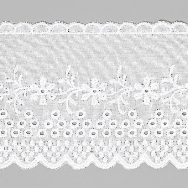 Broderie anglaise, 57mm – blanc,  image number 1