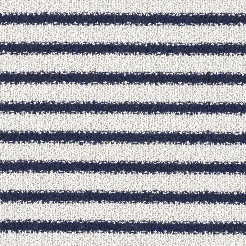 Tricot bouclé à rayures et paillettes – blanc/bleu marine,  image number 1