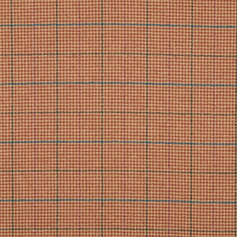 Tissu pour manteau Carreaux pied-de-poule avec effet scintillant – beige/cuivre,  image number 1