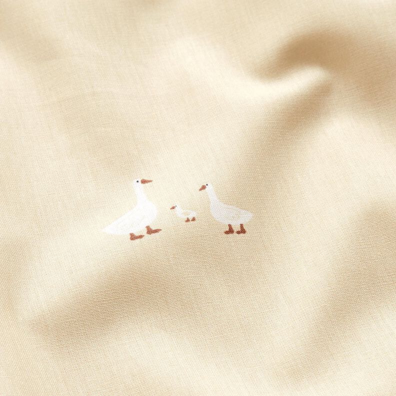 Popeline coton Famille d'oies – beige clair,  image number 2