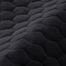 Tissu de revêtement velours matelassé nid d'abeille – noir,  thumbnail number 2