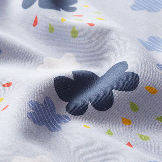 Tissu de décoration sergé coton pluie colorée – bleu, 