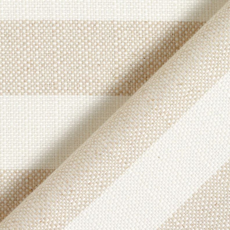 Tissu de d&eacute;coration Panama Larges rayures &ndash; beige clair/nature,  image number 4