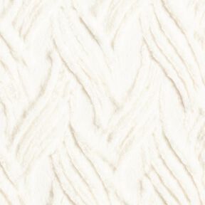 Fourrure synthétique lignes ondulées – écru, 