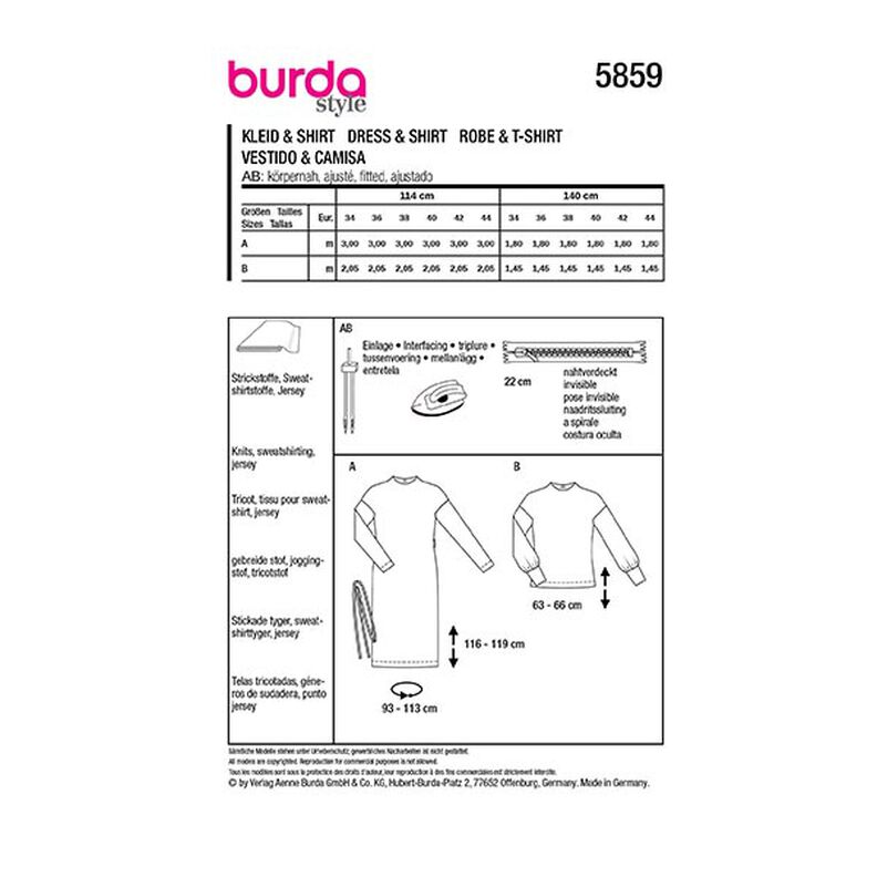 Robe / Shirt | Burda 5859 | 34-44, image number 9