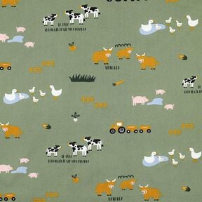 Popeline coton Animaux de la ferme | Poppy Fabrics – pin, 
