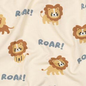 Jersey coton lion | Poppy Fabrics – beige clair/brun faon, 
