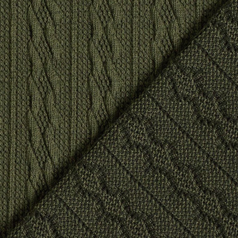 Tissu maille Torsades – pin foncé,  image number 4