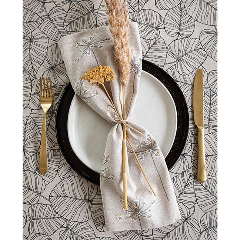 Tissu de décoration Semi-panama griffe d'ours – nature/blanc,  image number 7