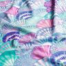 Tissus pour maillot de bain UPF50 Coquillages – bleu aqua/lilas bleu,  thumbnail number 2