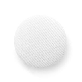 Bouton recouvert, Tissu croisé coton – blanc, 