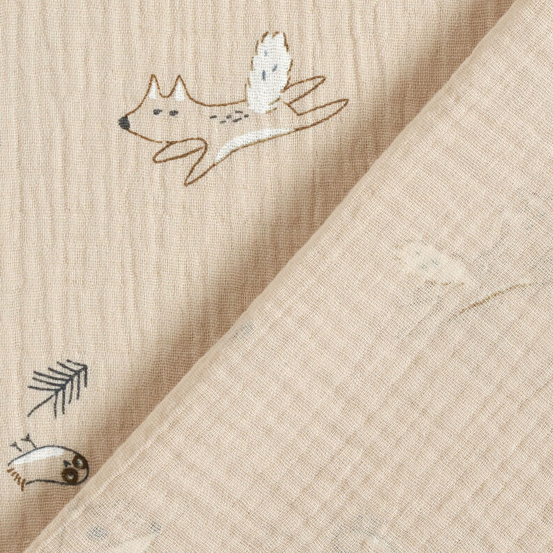 Tissu double gaze de coton Tamias – nature,  image number 4